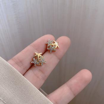 360Home Silber pin Perle luftige Vintage Ohrringe E1972 gold